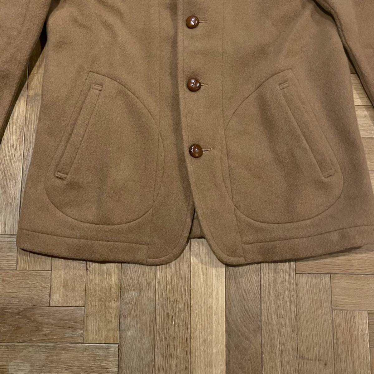 DANTON ダントン ウールモッサ 丸襟シングルジャケット サイズ表記42 キャメル 日本製 中古品 13A-SL-001 株式会社ボーイズ Bishop _画像7