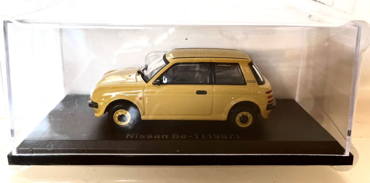 1/43 国産名車　日産　Be-1 マスタード　ブリスター未開封　ミニカーのみ　(日産車は、日産コレクションの場合もあり)_画像1