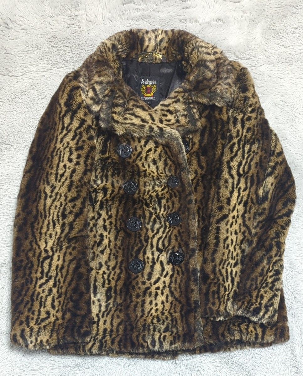 信頼も厚い Schott　moussy　ファージャケット　レオパード　マウジー　ショット　ヒョウ柄　豹柄　ファーコート ジャケット・アウター