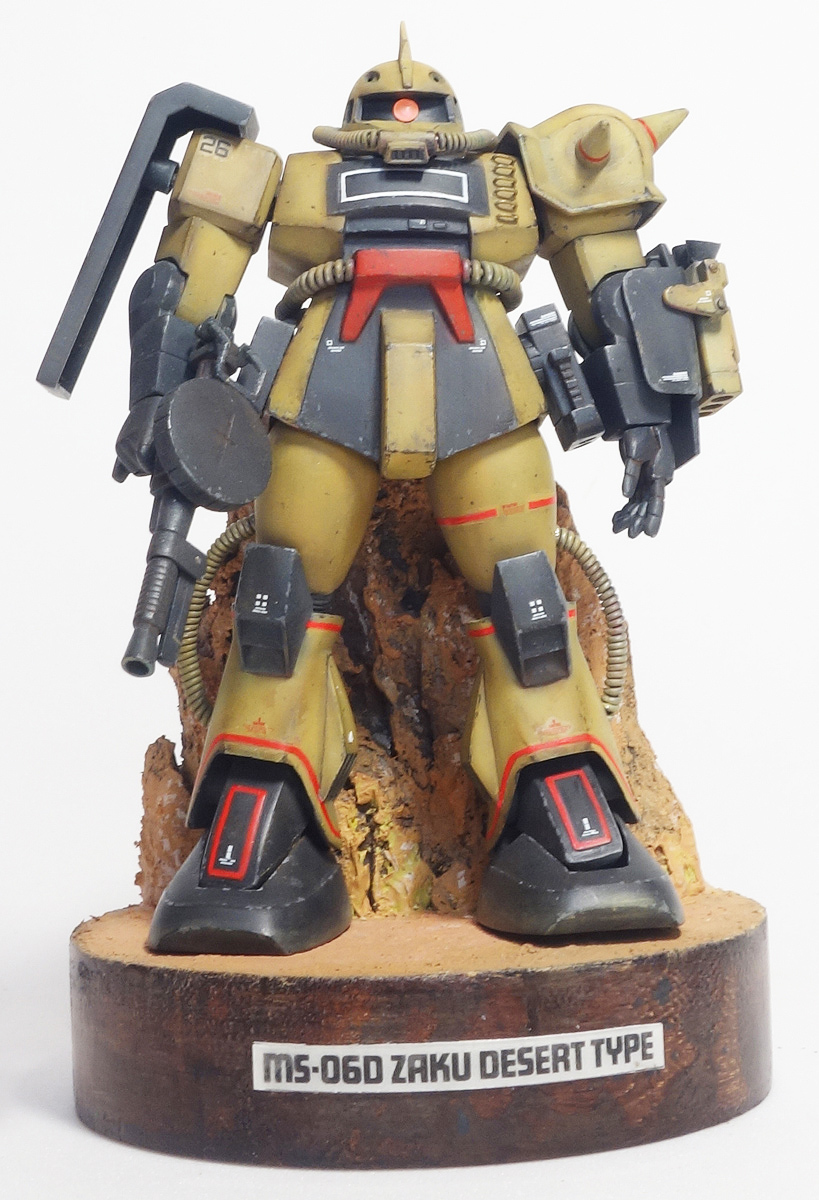 ■1/144　MSVデザートザク　旧キット　改修完成品　ジオラマ台付_画像2