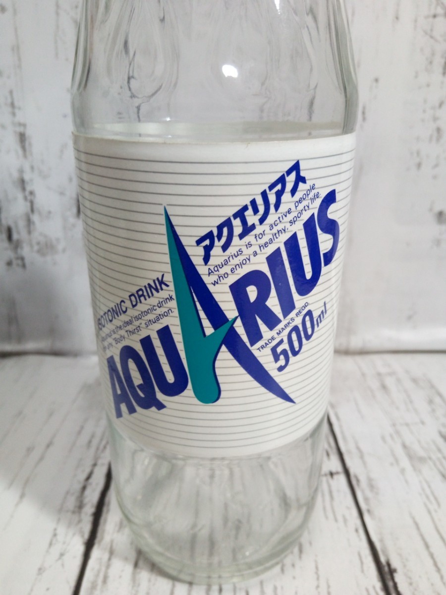 売り切り！！！☆防水対策発送☆90s☆アクエリアス☆AQUARIUS☆空瓶☆500ml☆レトロ☆年代物☆コレクション☆日本コカ・コーラ☆_画像2