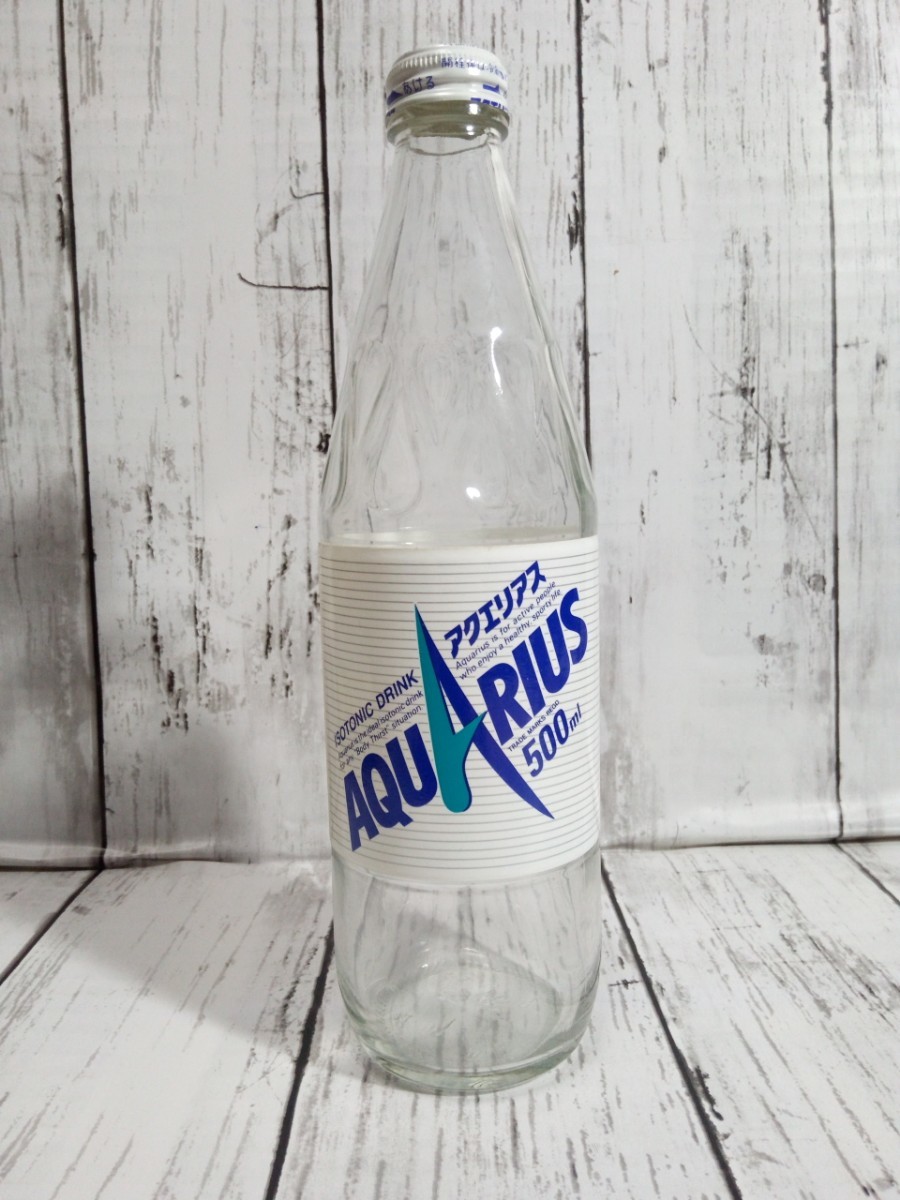 売り切り！！！☆防水対策発送☆90s☆アクエリアス☆AQUARIUS☆空瓶☆500ml☆レトロ☆年代物☆コレクション☆日本コカ・コーラ☆_画像1