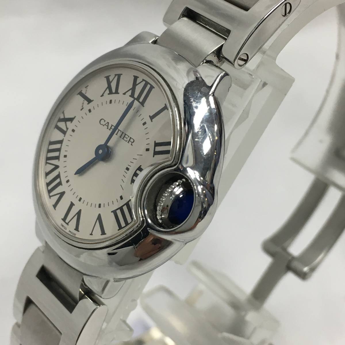 【電池交換済】Cartier カルティエ 腕時計 バロンブルー SM W69010Z4 クォーツ 説明書・保証書あり_画像3