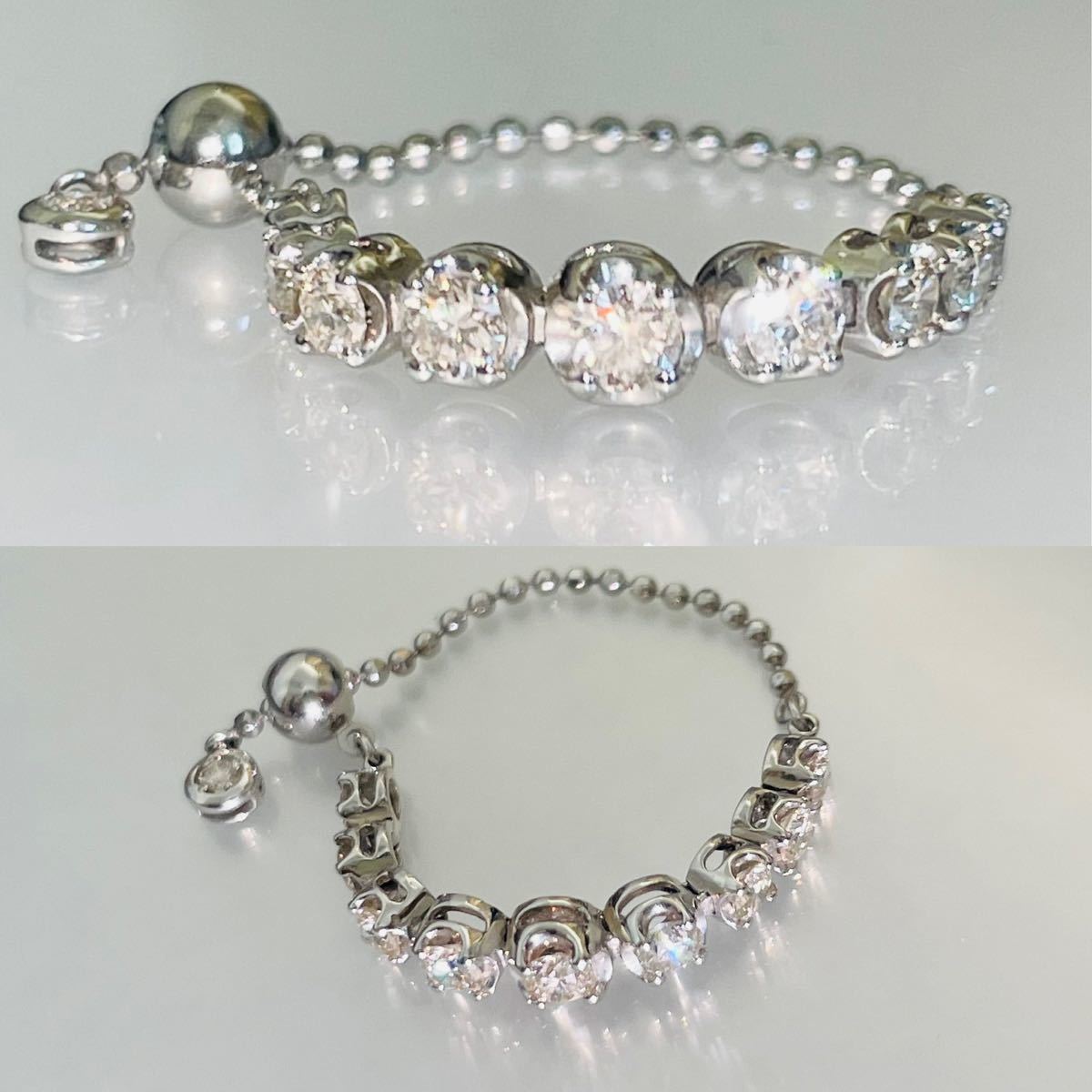 0 50ct QVC ブリラーレ ダイヤモンド チェーンリング PT950 0 50ct QVC ブリラーレ ダイヤモンド チェーンリング PT950