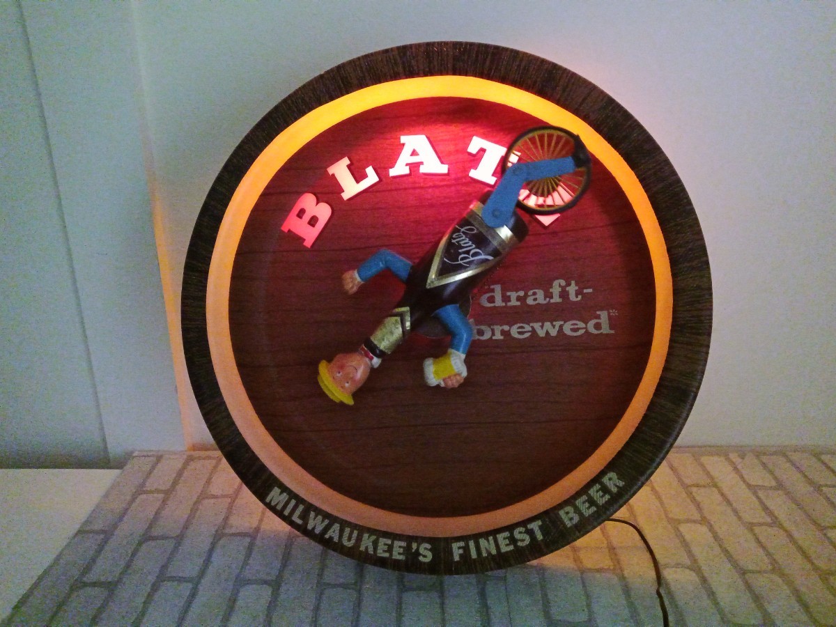 【ビンテージ】★1960年代★BLATZ BEER★ブラッツビール★看板★ライトアップモーションサイン★レトロ★アンティーク★ディスプレイ_画像3