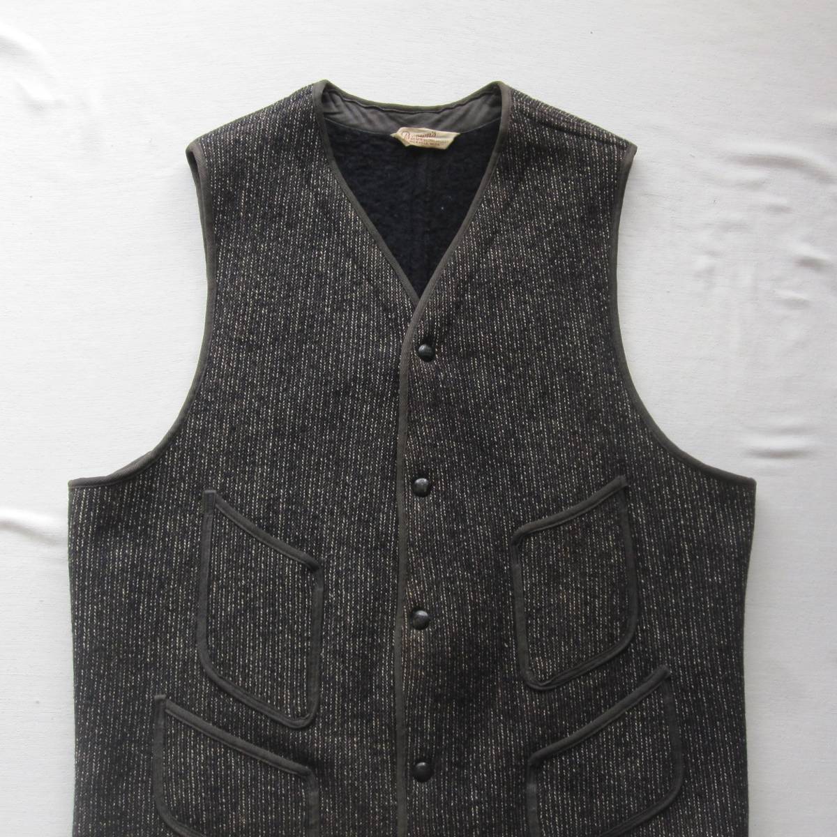 ☆ 40s ブラウンズ ビーチベスト 三角タグ (Vネック) / ブラウンズビーチ Brown's Beach Vest / 1930s 50s ビーチジャケット / ビンテージ_画像5