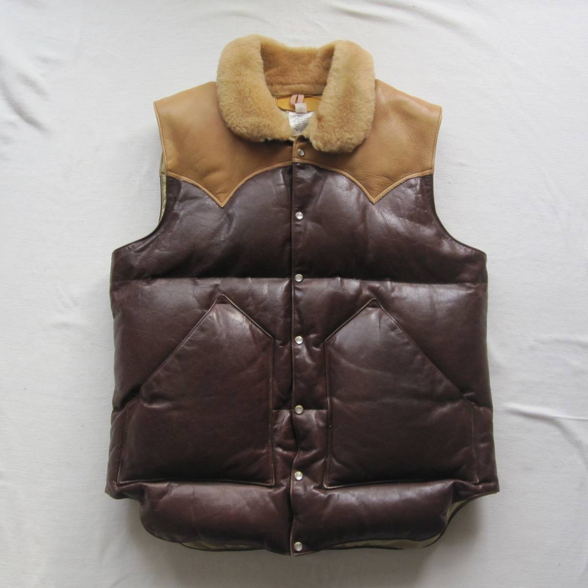 * 70s Vintage Rocky mountain down vest (44) all leather original Vintage vintage