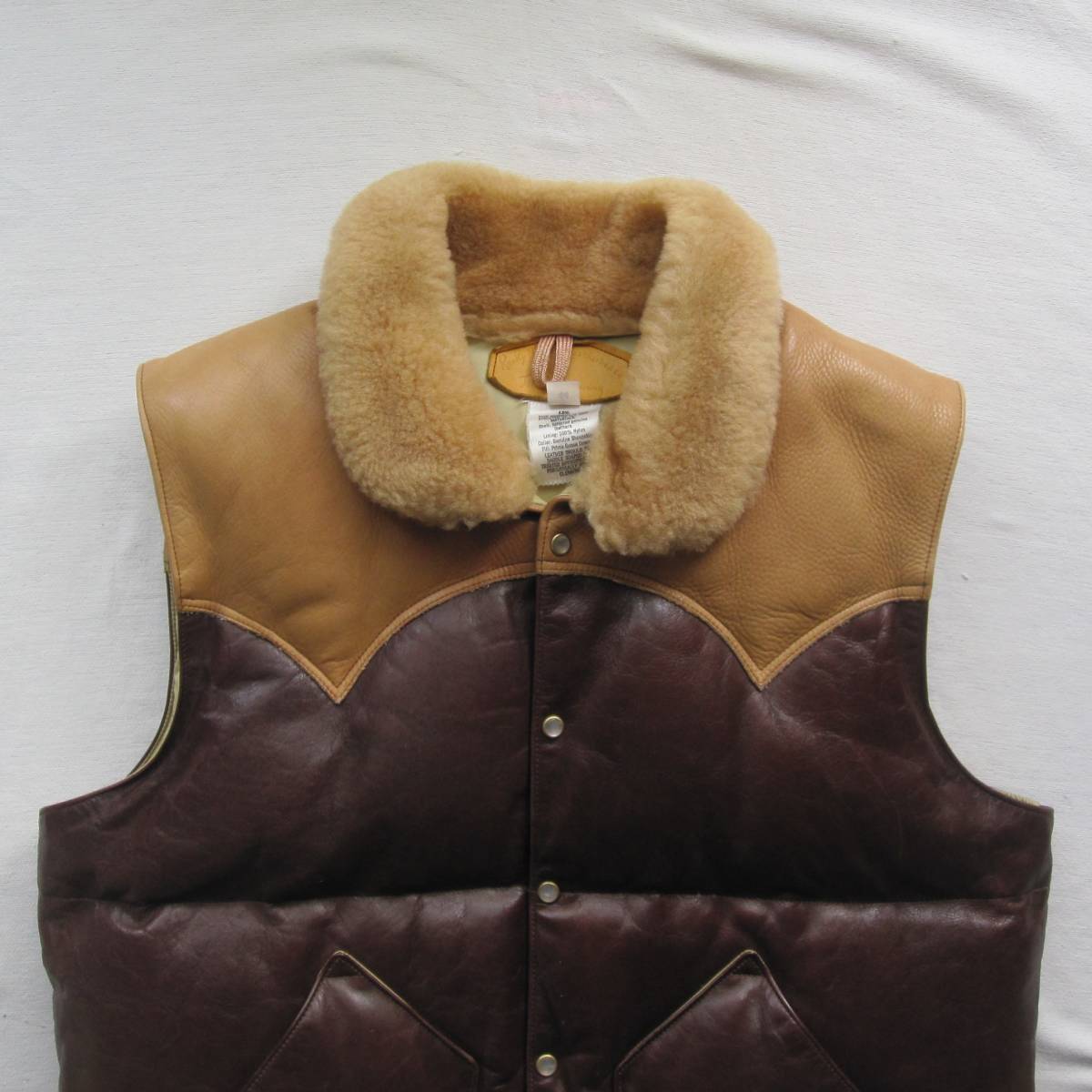 * 70s Vintage Rocky mountain down vest (44) all leather original Vintage vintage