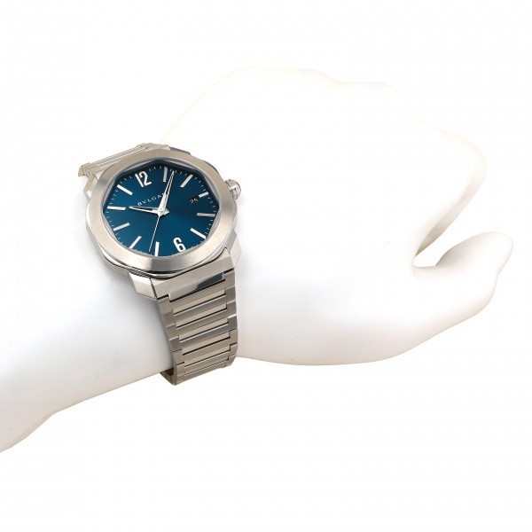  BVLGARY BVLGARI Okt Rome 102856 OC41C3SSD голубой циферблат новый товар наручные часы мужской 