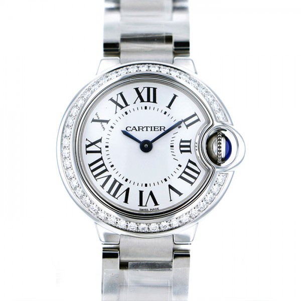  Cartier Cartierba long blue W4BB0015 silver face new goods wristwatch lady's 