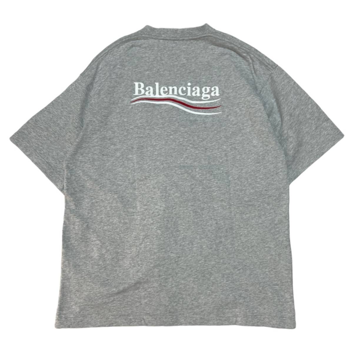 BALENCIAGA バレンシアガ Campaign Logo Embroidery T-Shirts グレー サイズ:XSの画像2
