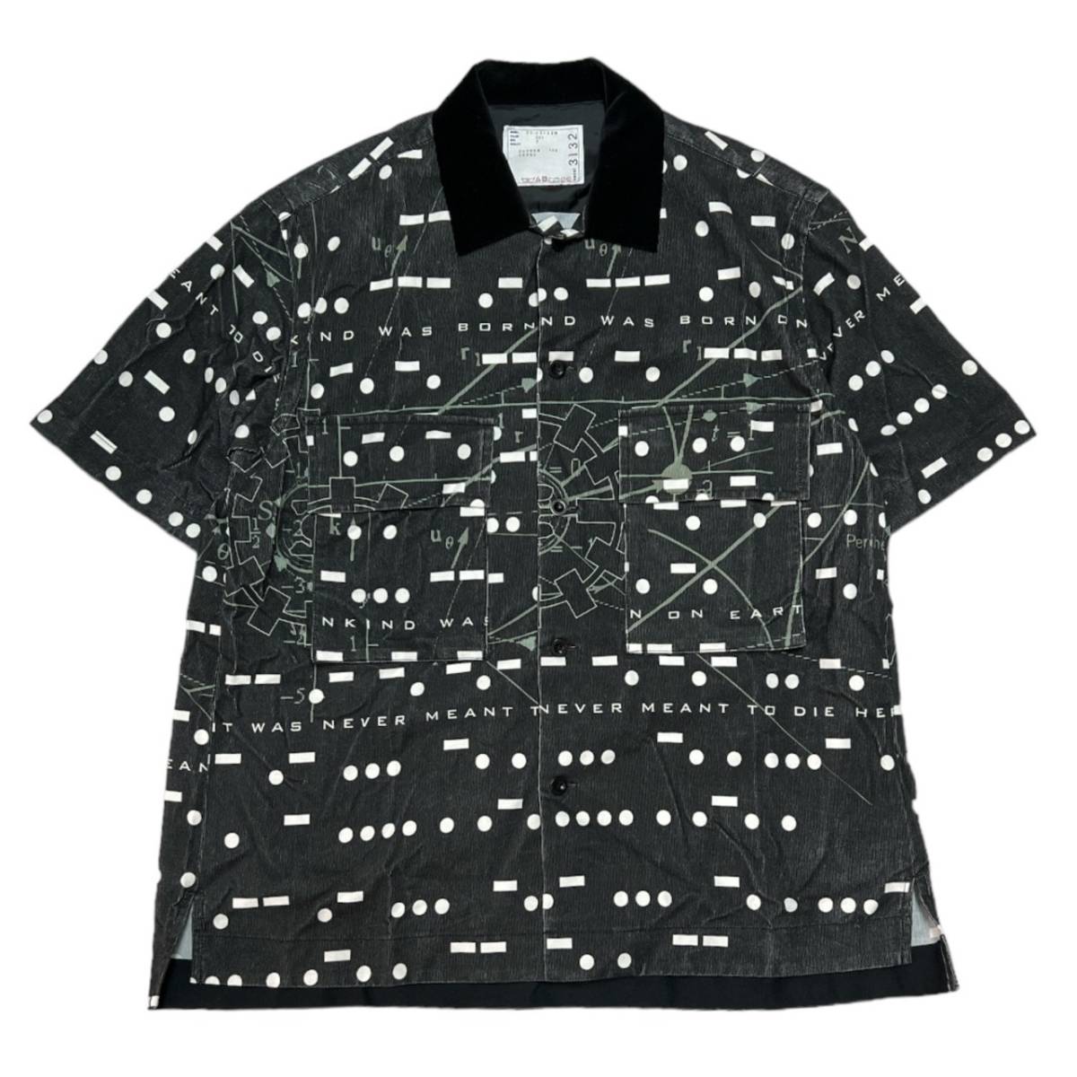 sacai サカイ　23SS x WB InterstellarGraphic Print Shirt ブラック サイズ:2_画像1