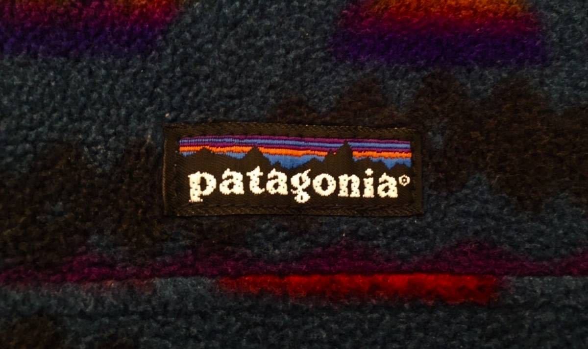 パタゴニア patagonia ネイティブ柄 フリース スナップT シンチラスナップ サカジャウェア柄 ヴィンテージ 総柄 雪無し USA製_画像4