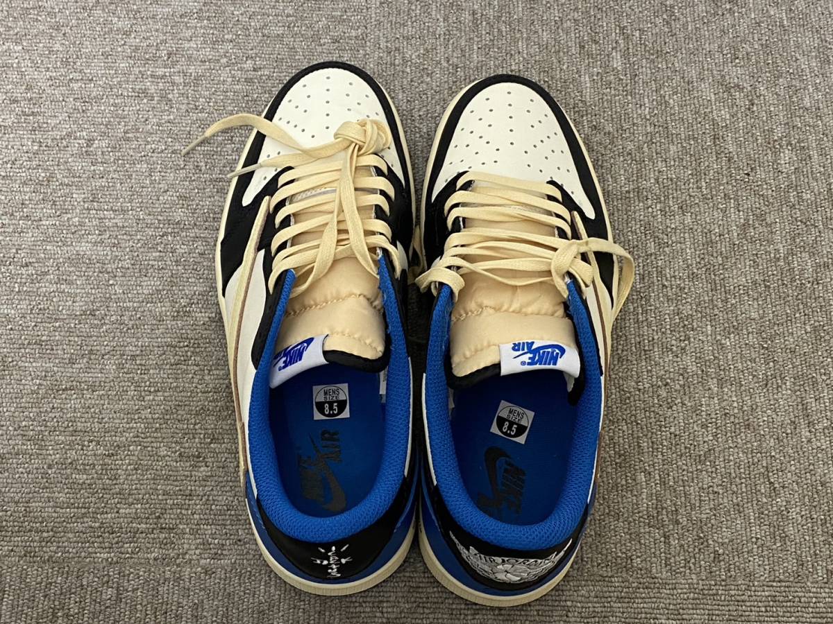 【MC2636TF】1円～ NIKE TRAVIS SCOTT × FRAGMENT × AIR JORDAN 1 LOW DM7866-140 トラヴィス NIKE ナイキ ジョーダン 26.5cm 中古品_画像3