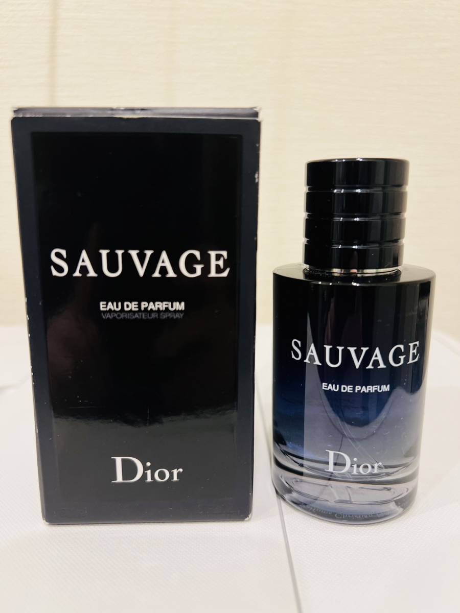 【KJ-1988SK】1円～ Dior ディオール ソバージュ オードトワレ 60ml メンズ香水 総重量約230g 残量8割 中古 コレクション プレゼント_画像2