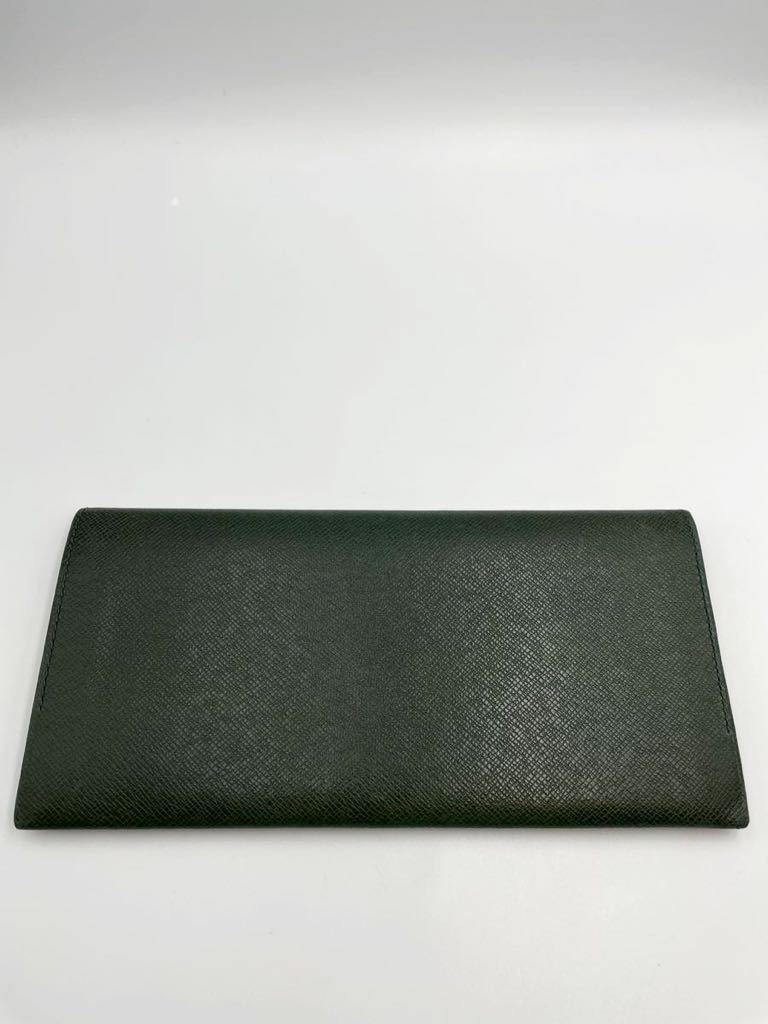 極美品 バーバリー 長財布 ダークグリーン 小銭入れ付き メンズ レディース 二つ折り財布 カードケース コインケース レザーの画像3