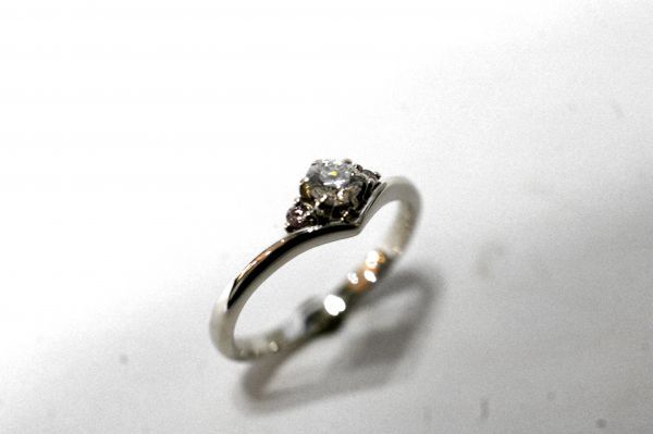 ○新品同様 プラチナ Pt1000 ダイヤ 0.268ct 指輪 リング 3.8g RDE1_画像3