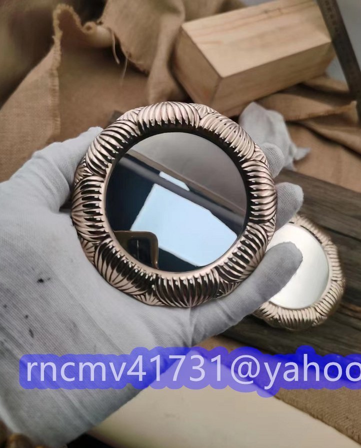 密教法具 寺院用仏具 ☆灌頂用 宝鏡 真鍮製 10x10cm 仏壇・仏具 密教法具 寺院用仏具 ☆灌頂用 宝鏡 真鍮製 10x10cm 仏壇・仏具