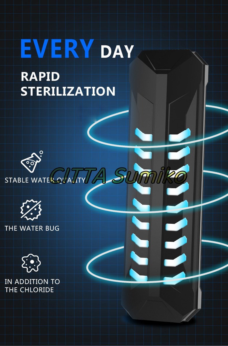好評 水陸両用 水質浄化 水槽用 UV殺菌灯 紫外線殺菌灯 滅菌ランプ 二重管 タイミング機能 保護カバー付き 15W 18W 22W 3種類タイプ選択可_画像3