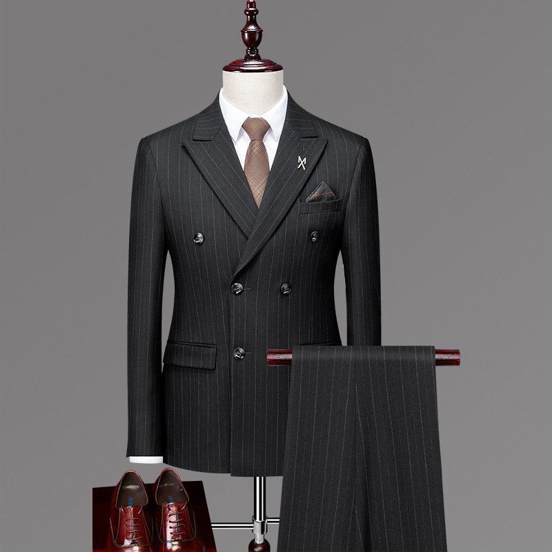 スーツメンズ ビジネススーツ カジュアルスーツ 3ピーススーツ スーツセットアップ フォーマルスーツ 紳士服 通勤 S~5XL ブラック