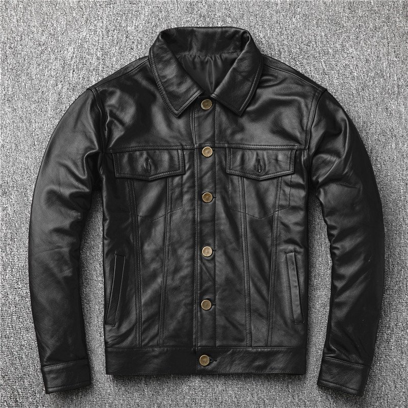 ライダースジャケット レザージャケット 牛革 バイクジャケット ヴィンテージ 本革 革ジャン メンズファッション M~4XL 黒