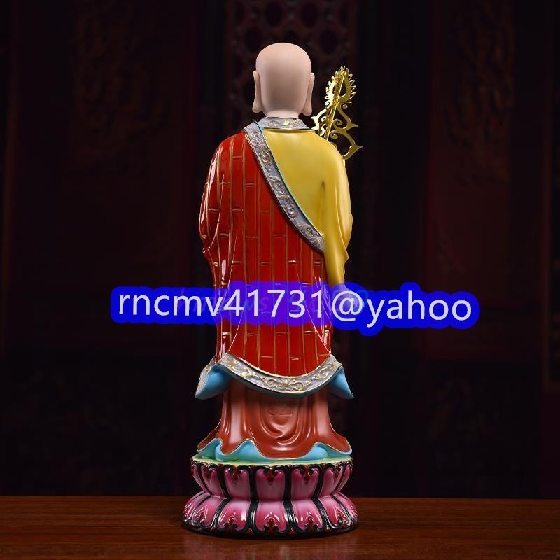 極上品 仏教美術 地蔵菩薩立像 寺院用仏具 高さ32cm_画像4