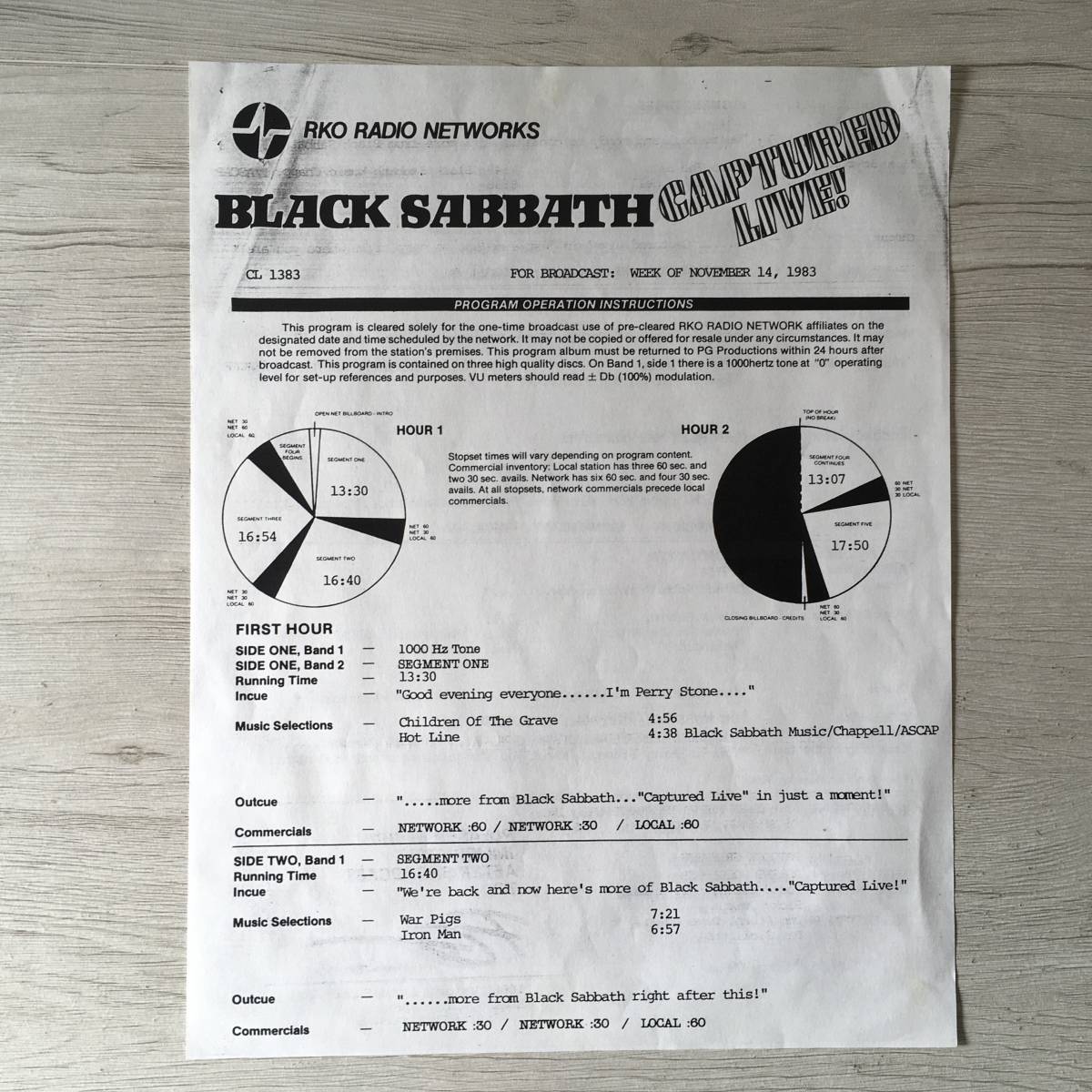 BLACK SABBATH CAPTURED LIVE! US盤　CL-1383_画像1