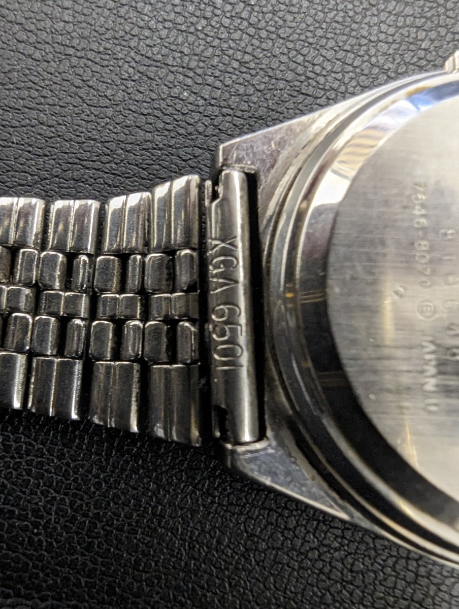 SEIKO セイコー クオーツ TYPEII タイプII デイデイト 稼働品 グリーン文字盤 197年1月製 アンティーク レトロ ヴィンテージ メンズ 腕時計_画像7