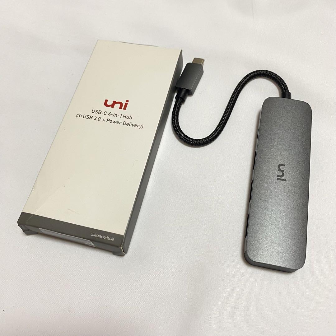 ☆USB Cハブ uni 4-in-1 USB Cアダプター 3つのUSB 3.0ポート付き 100W USB-C PD充電ポート Thunderbolt 3 USB Type C - USB 3.0_画像7