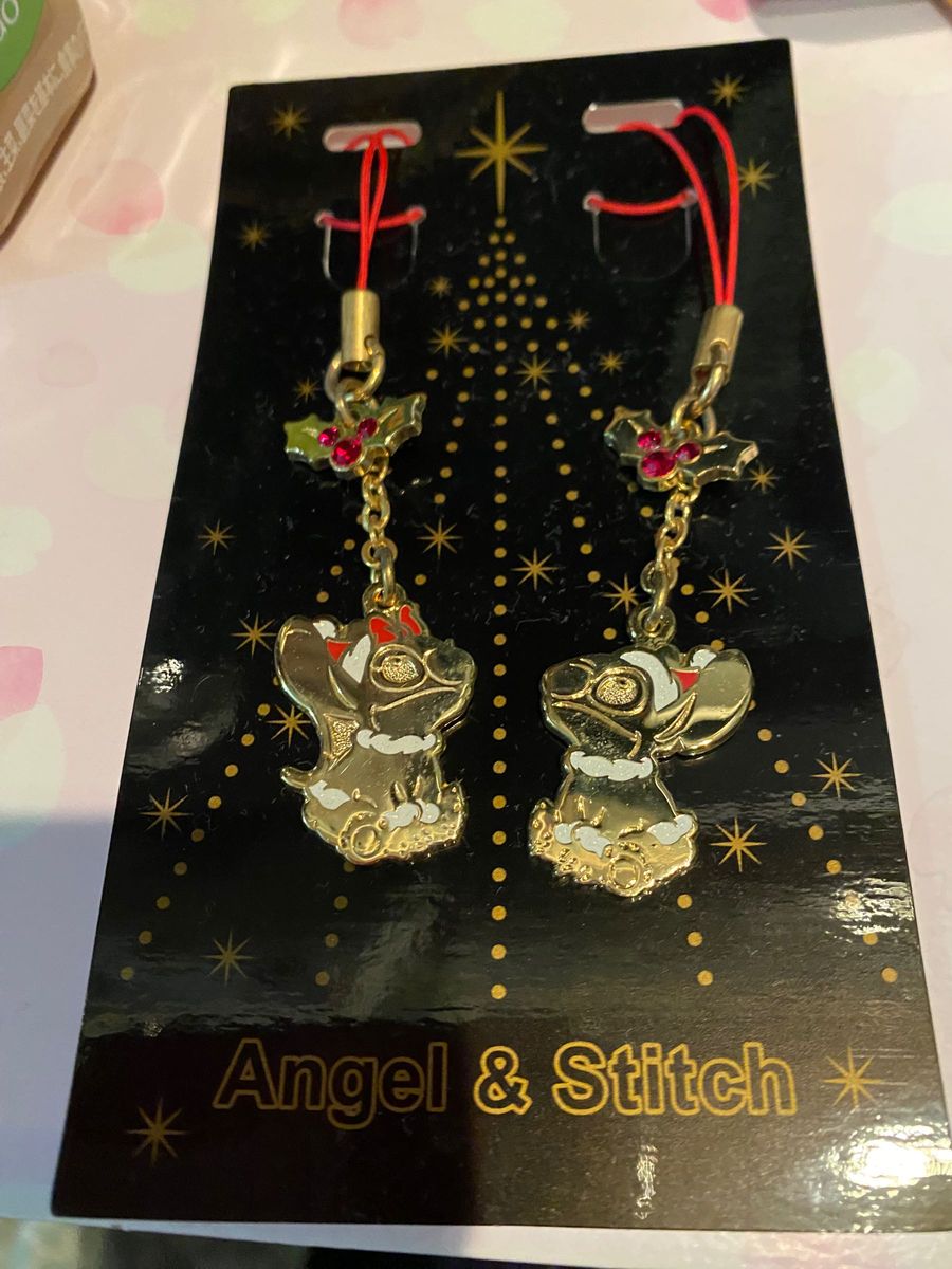 ディズニー ストラップ　Angel & Stitch