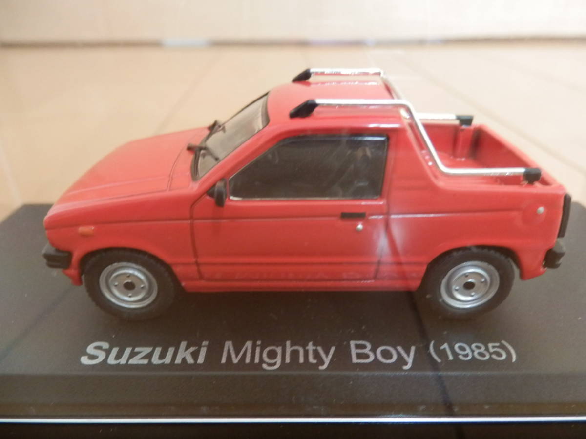 【送料350円】国産名車コレクション★1/43 スズキ マイティボーイ / Suzuki Mighty Boy (1985) / レッド / アシェット ミニカー_画像1