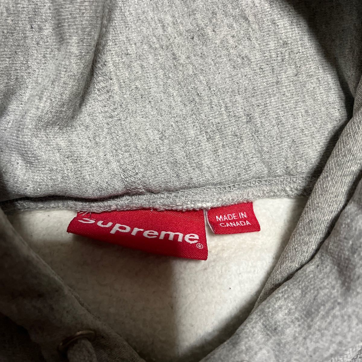 Supreme Box Logo Hooded Sweatshirt パーカー　GREY スウェット　ボックスロゴ　赤　RED Arc Motion モーション　アーチロゴ　L_画像4