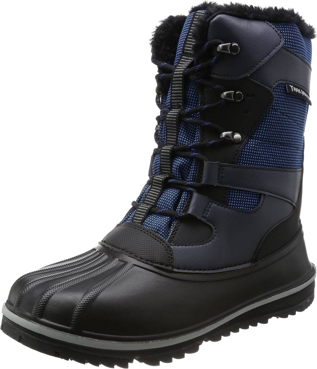 [ Trail тормозные колодки ] водонепроницаемый проект мужской ботинки MEN\'S BOOTS (LACE TYPE) голубой серый 25 cm боты 