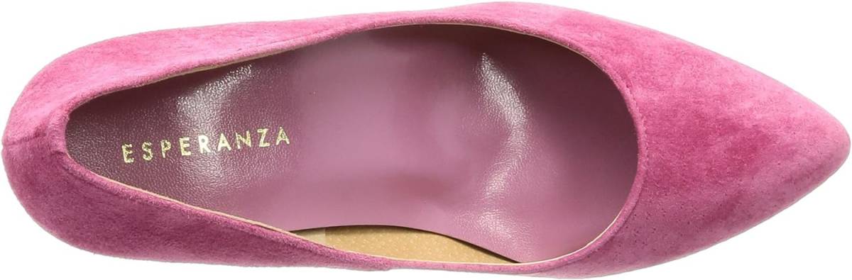 [ Esperanza ] pumps 011-0021-0713 lady's pink suede 24 cm *3 point till including in a package possibility I592