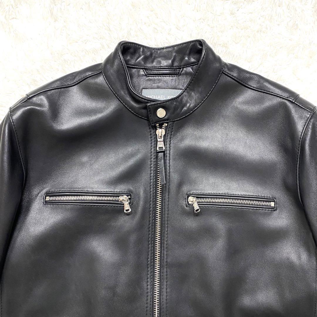 美品 MICHAEL KORS マイケルコース 羊革 ラムレザー シングル 美品 MICHAEL KORS マイケルコース 羊革 ラムレザー シングル