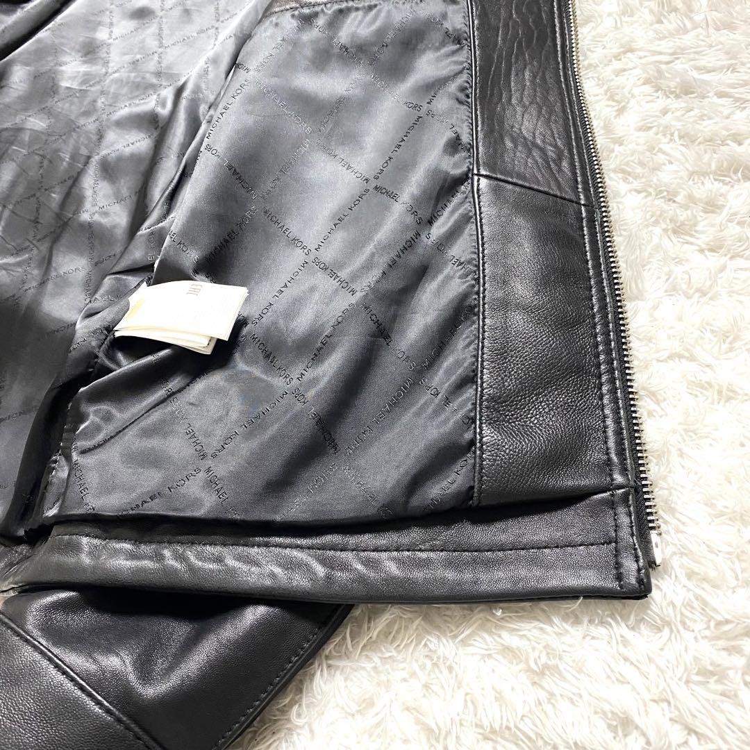 美品 MICHAEL KORS マイケルコース 羊革 ラムレザー シングル 美品 MICHAEL KORS マイケルコース 羊革 ラムレザー シングル