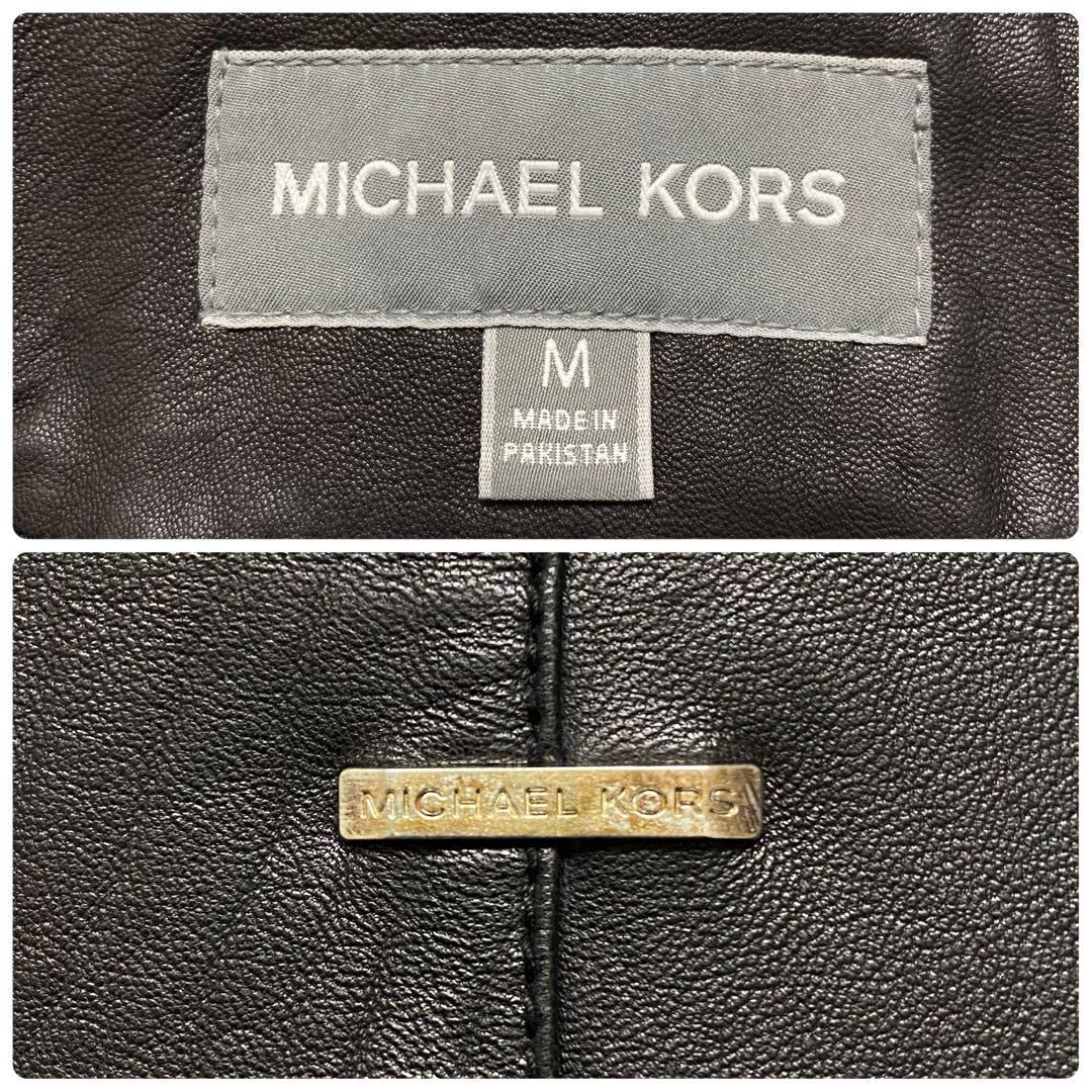 美品 MICHAEL KORS マイケルコース 羊革 ラムレザー シングル 美品 MICHAEL KORS マイケルコース 羊革 ラムレザー シングル