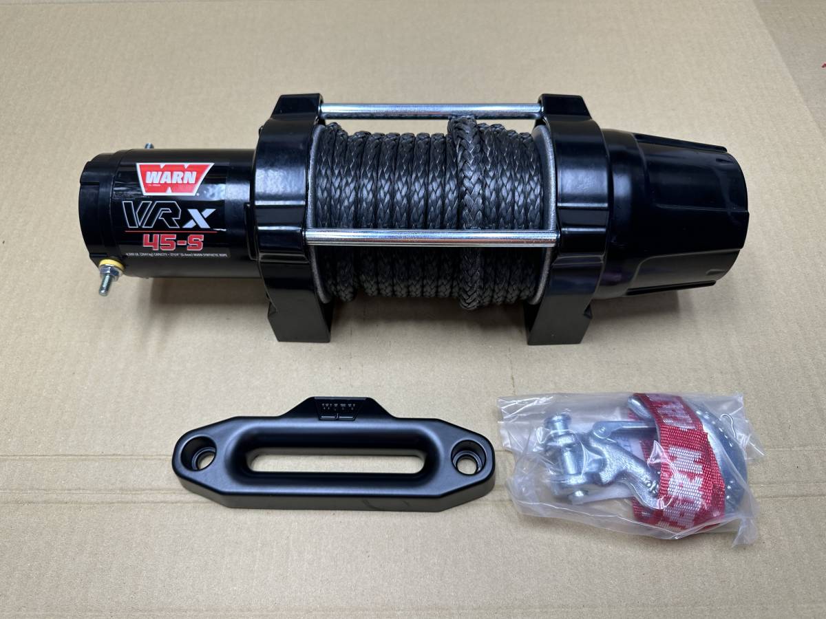 [WARN] electric winch VRX45-s Synth tik rope new goods unused maximum traction power :2,041kg voltage :12V