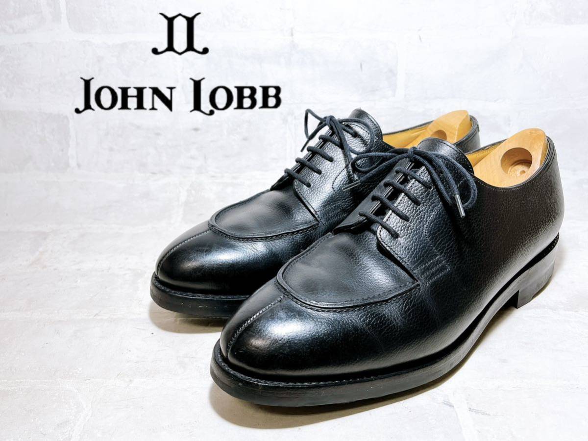 【極美品】JOHN LOBB ジョンロブ 最高級NORWAY ノルウェー Uチップ ドレスシューズ 5495 ブラック カーフ レザー UK6.5E（約25cm）_画像1