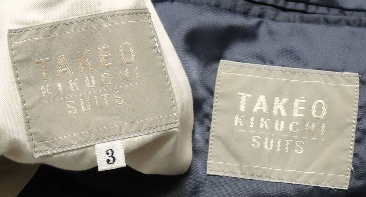 TAKEO KIKUCHI（タケオ キクチ）/ウール100%/少し厚め/スーツ/セットアップ/L_画像9