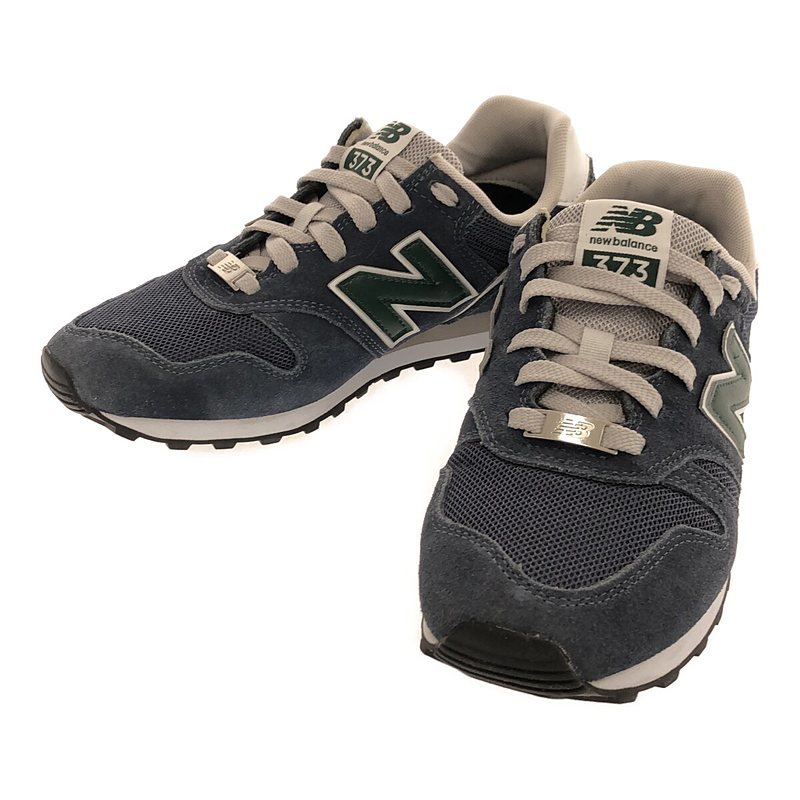 【美品】 New Balance / ニューバランス | ML373CF2 / レザー切替 ローカットスニーカー | 25.5 | ネイビー/グリーン | レディース_画像1