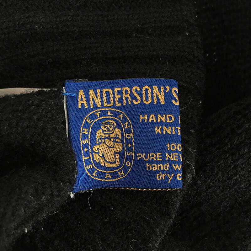 ANDERSON'S OF SHETLAND / アンダーソンズオブシェットランド | EVEREST エベレスト クルーネック ニット | ブラック | メンズ_画像6