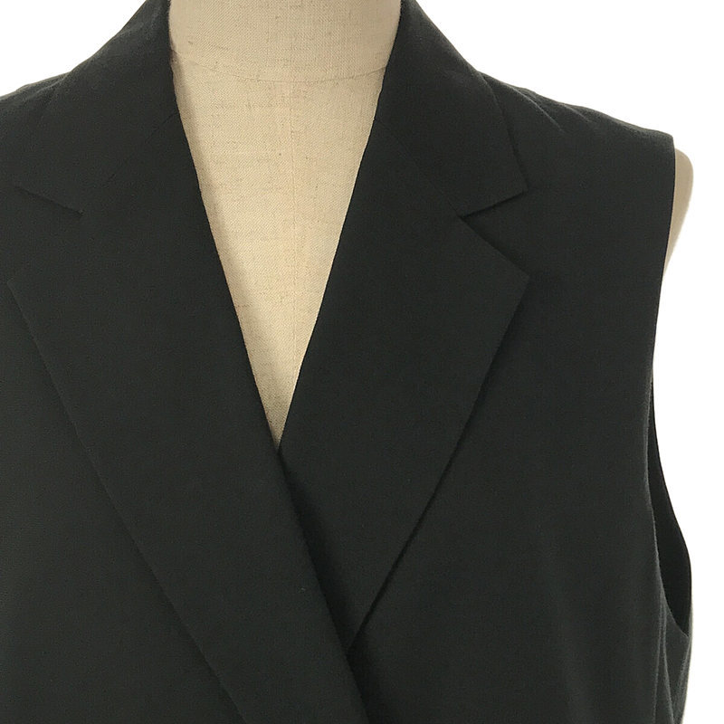DRESSTERIOR / Dress Terior | tailored long gilet the best | 36 | black | lady's 