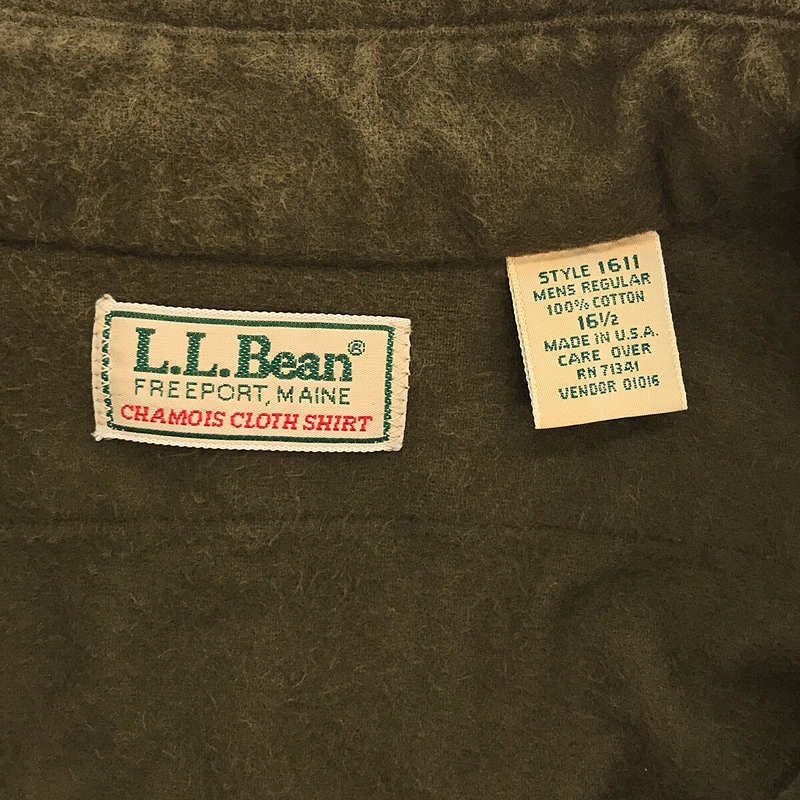 L.L.BEAN / エルエルビーン | 70s～ ヴィンテージ フランネルシャツ | 16 1/2 | カーキ | メンズ_画像5