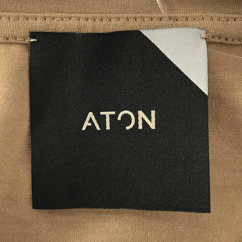 【新品】 ATON / エイトン | SUVIN 60/2 OVERSIZED Tシャツ | 2 | ベージュ | レディース_画像5