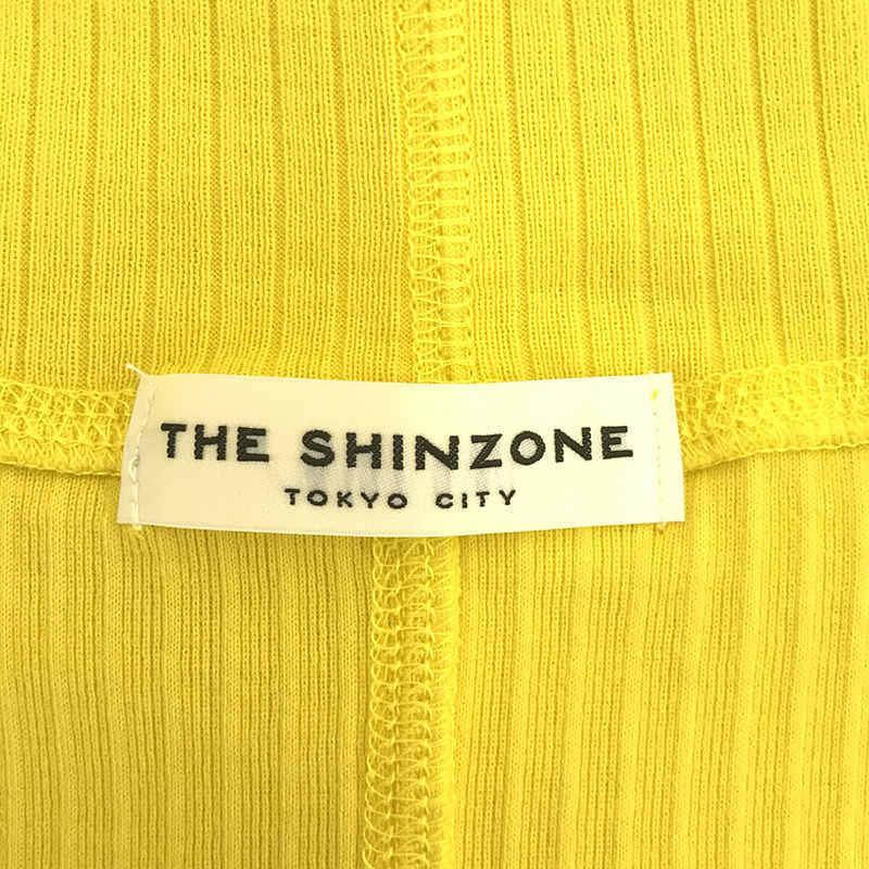 【美品】 Shinzone / シンゾーン | ハイネックリブ タートル ロングTシャツ | F | コーンイエロー | レディース_画像5