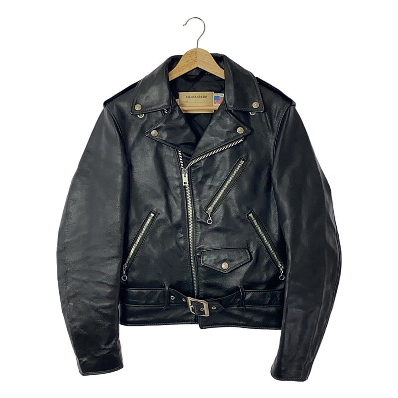 SCHOTT / ショット | 418 leather jacket / ダブルライダース レザージャケット | 34 | ブラック | メンズ_画像1