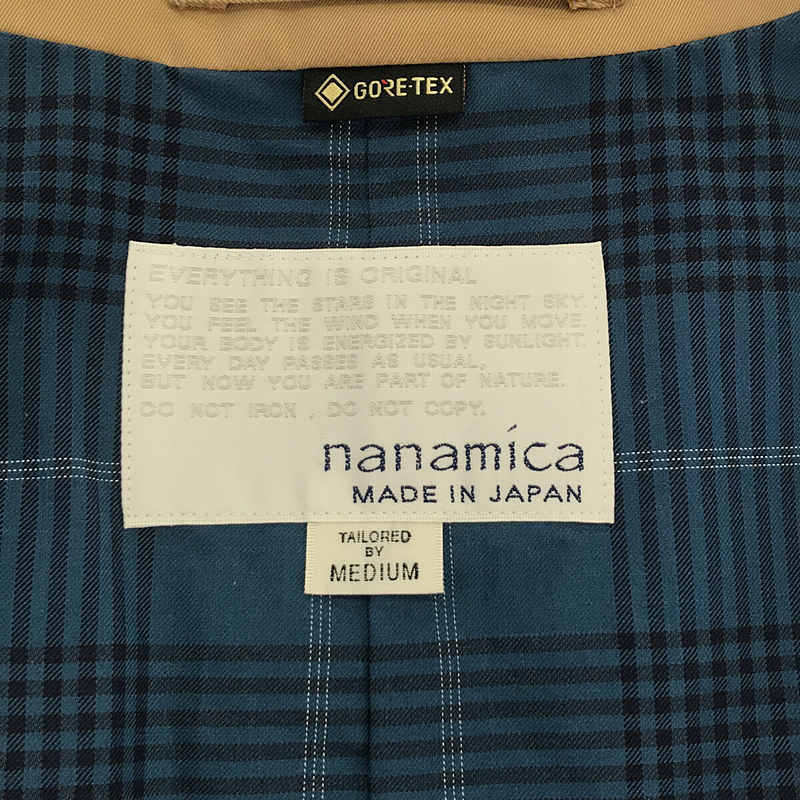 【美品】 nanamica / ナナミカ | GORE-TEX Balmacaan Coat / ゴアテックス バルマカーンコート | BEIGE | M | メンズ_画像6