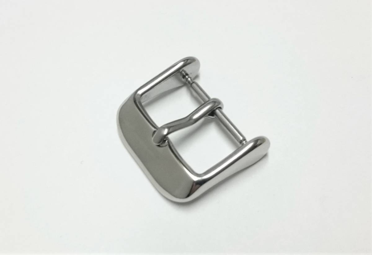 [16mm] clock belt for stainless steel buckle ① polish glossy silver color tail pills SUS316L