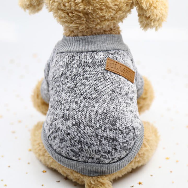 【超暖かい】犬服　セーター　ニット　ペット　小型犬　猫　防寒　秋冬　抜け毛防止　グレー　Lサイズ_画像5